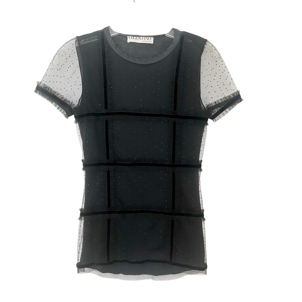 Valentino Black Sheer Women's Top
